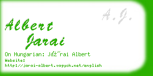 albert jarai business card